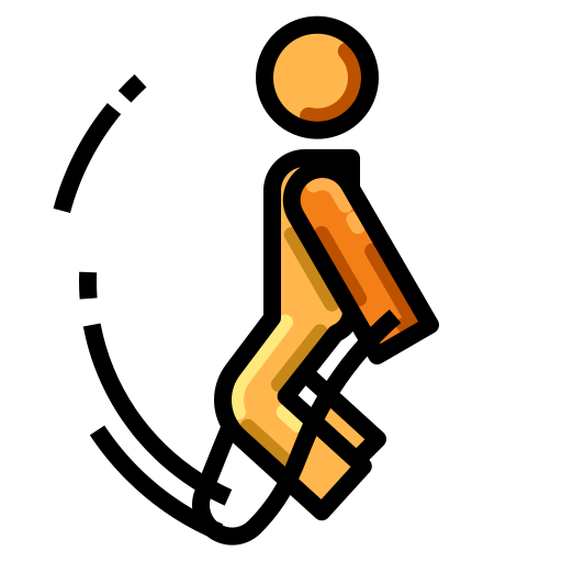 person jumping rope on sidewalk