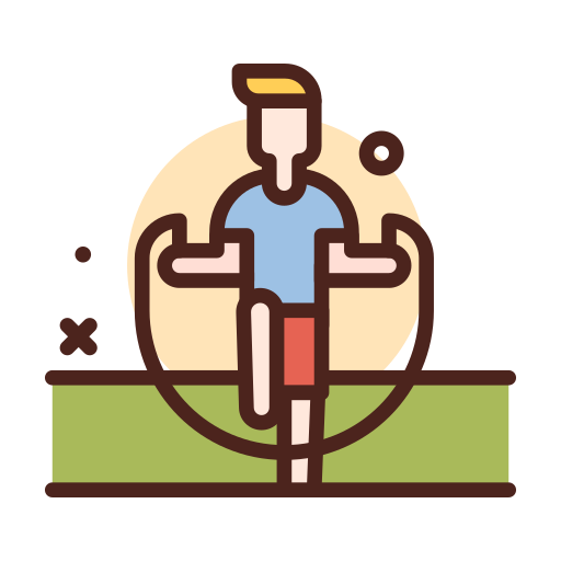 person jumping rope outdoors